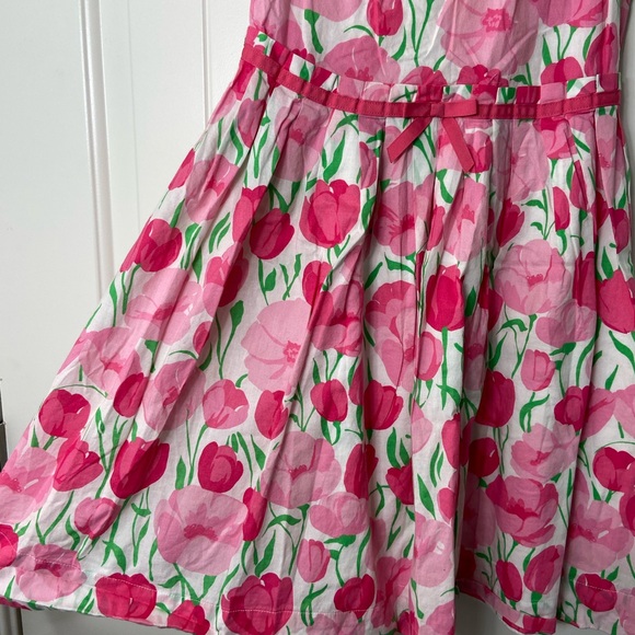 Janie and Jack‎ girl’s pink floral zip sleeveless summer sun dress formal size 5 - Picture 3 of 7